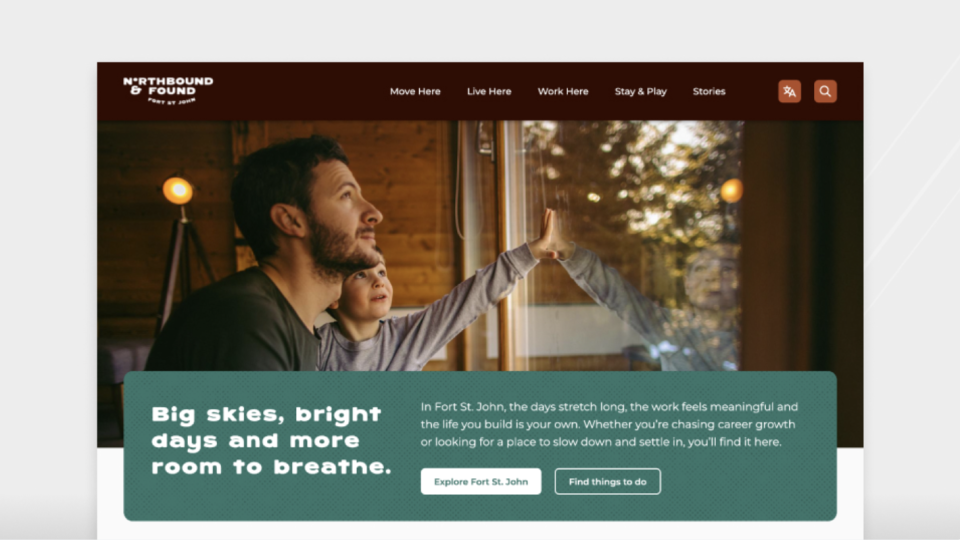 Northbound and Found Homepage View