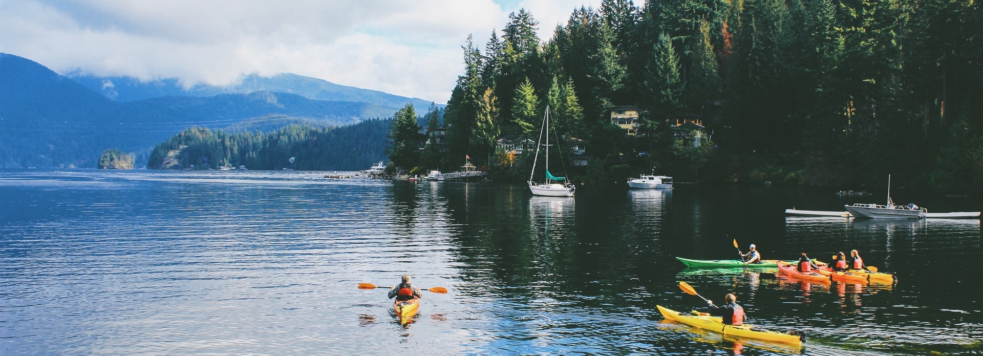 People kayaking near Vancouver 