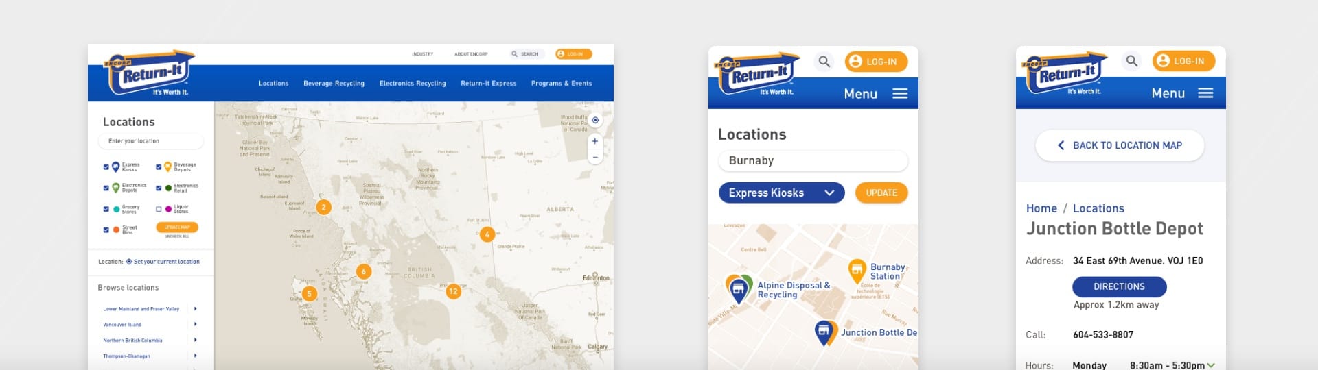 Encorp desktop and mobile screenshots