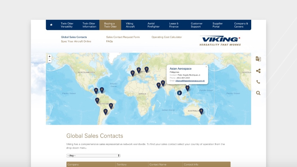 Viking website screenshot