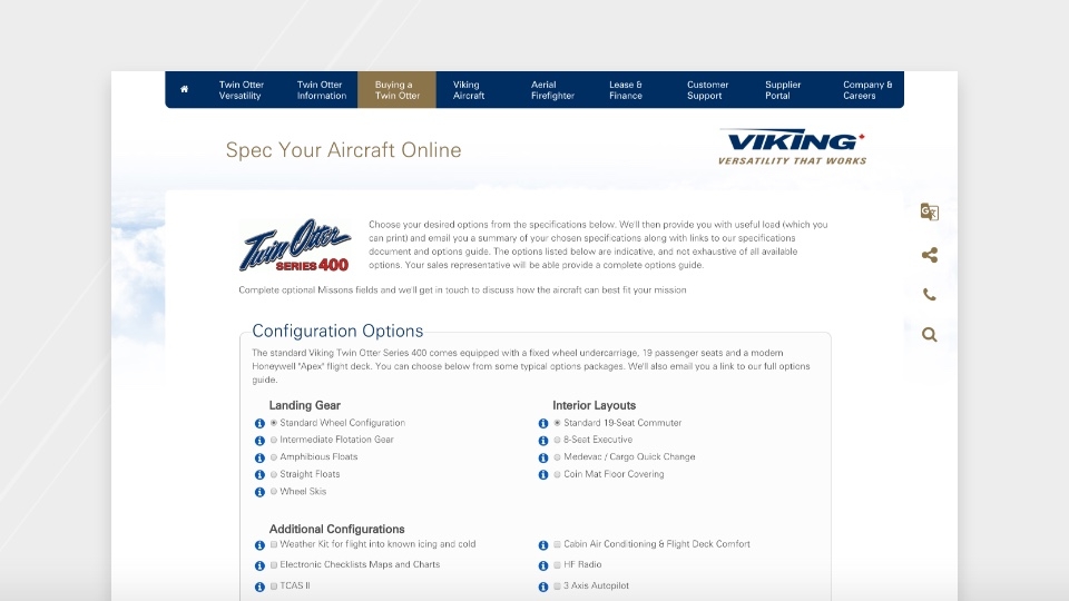 Viking website screenshot