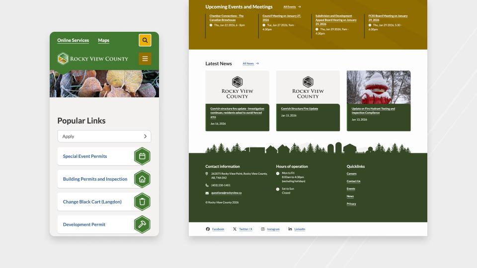 Mobile and desktop screenshots of the new website