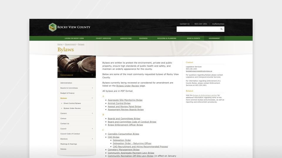 Previous website screenshot