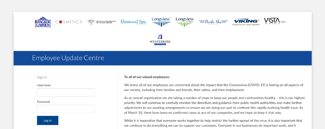 Westerkirk Employee Portal