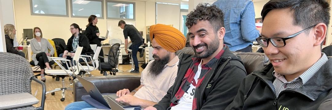 Upanup employees working together